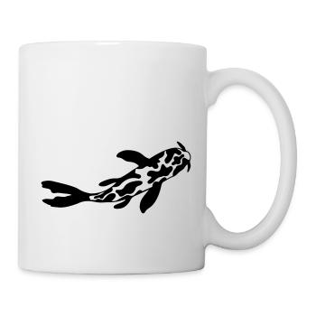 Kuhmuster Koi Fisch Nishikigoi - Tasse - Weiß - Rechts