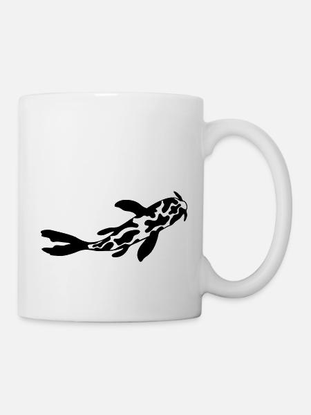 Cow Pattern Koi Fish Nishikigoi - Mug - white