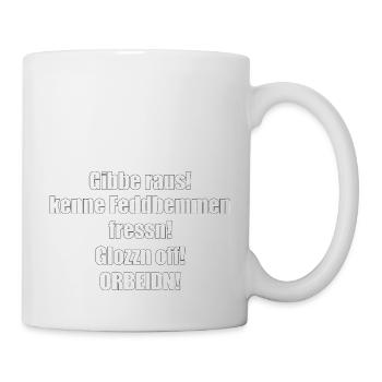 ostdeutsch Ossi Ossis Ostdeutschland Geschenk - Tasse - Weiß - Rechts