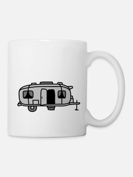 Camping Wagen Comic Design - Tasse - Weiß