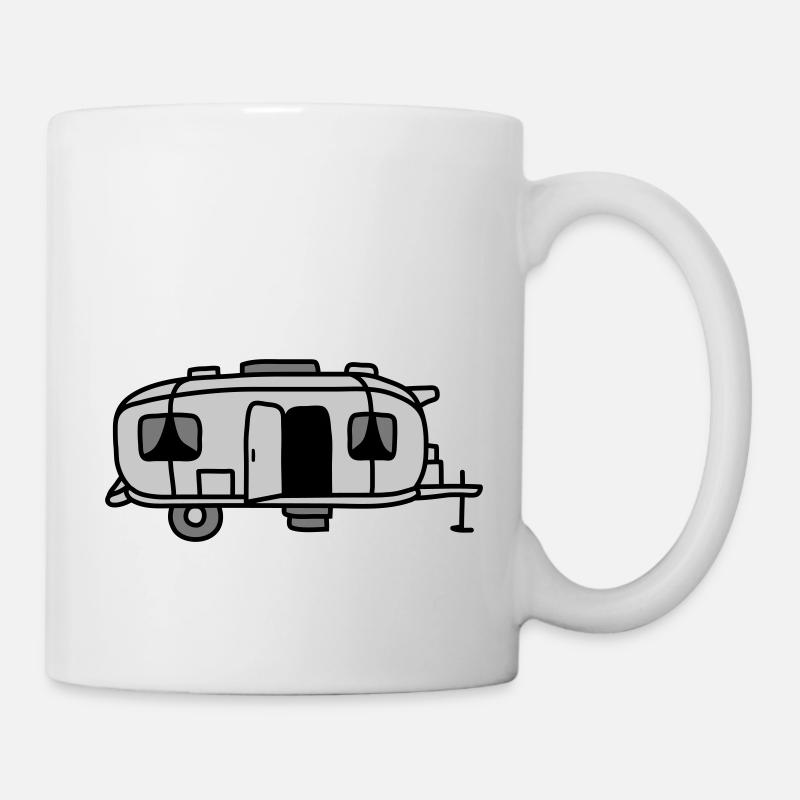 Camping Wagen Comic Design - Tasse - Weiß
