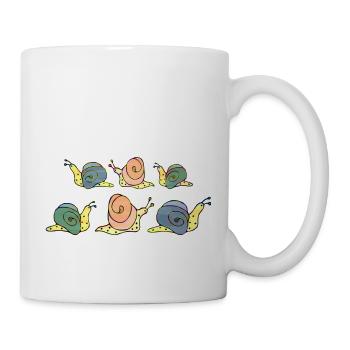 Schnecken - Tasse - Weiß - Rechts