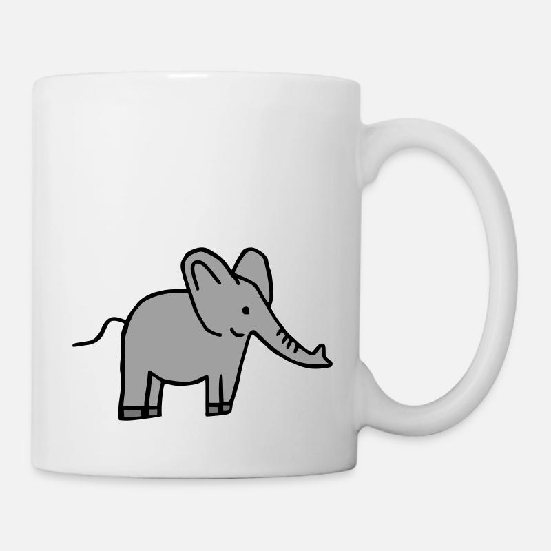 Elefant - Tasse - Weiß