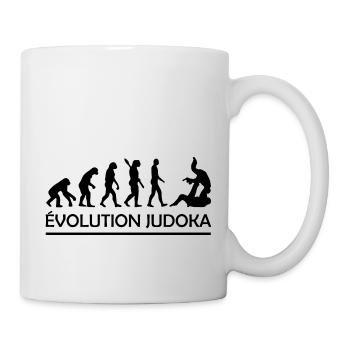 Évolution judoka / humour judo - Mug blanc - blanc - Droite