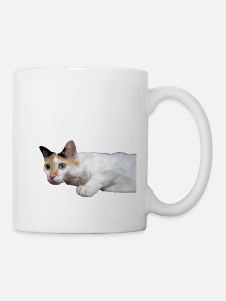 le chat au doux regard - Mug blanc - blanc
