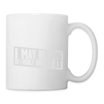 Je peux me tromper - Mug blanc - blanc - Droite