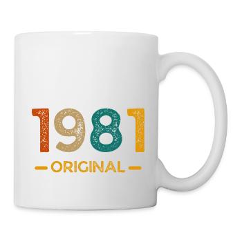 1981 ORIGINAL - Tasse - Weiß - Rechts
