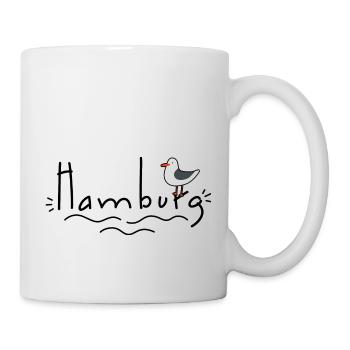 Hambourg à la mouette - Mug blanc - blanc - Droite