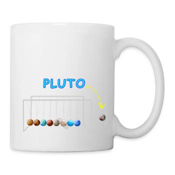 Never Forget Pluto Lustiges Planet Pluto - Tasse - Weiß - Rechts