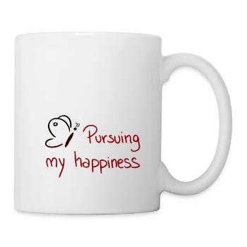 Mein Glück verfolgen - Tasse - Weiß - Rechts