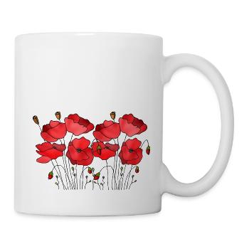 Fleur - Mug blanc - blanc - Droite