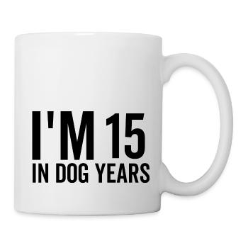 J’ai 15 ans dans Dog Years - Mug blanc - blanc - Droite