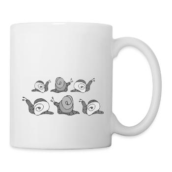 Schnecken - Tasse - Weiß - Rechts