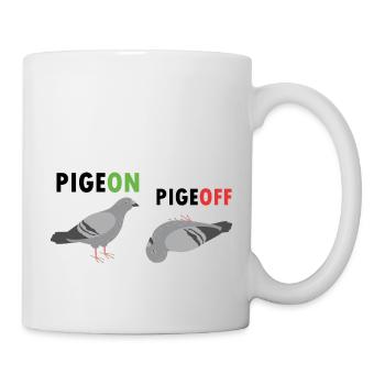 Pigeon Pigeoff - Ornithologue Ornithologue Cochon d’observation des oiseaux - Mug blanc - blanc - Droite