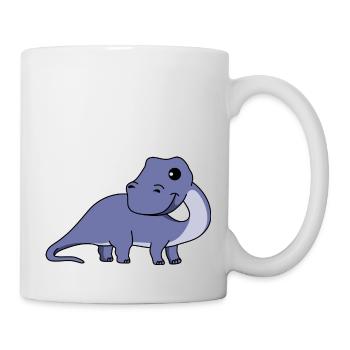 Dinosaur brontosaurus Comic - Mug - white - Right