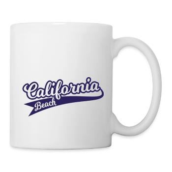 California Beach, logo rétro vintage du lycée - Mug blanc - blanc - Droite