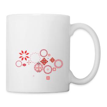 Ukrainian embroidery. Vysyvanka. Symbol of Ukraine - Mug - white - Right