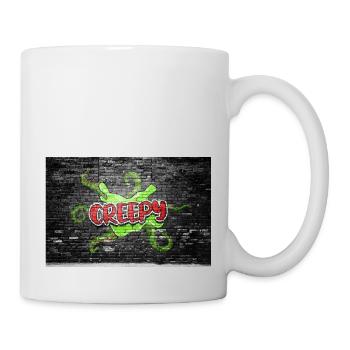 Gruseliger Halloween Comic Style Graffiti Schriftzug auf - Tasse - Weiß - Rechts