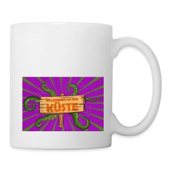 Willkommen an der Küste Spooky Halloween Comic - Tasse - Weiß - Rechts