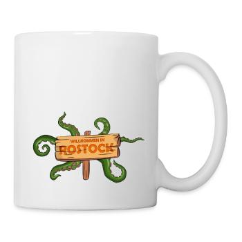 Willkommen in Rostock Deutschland Ostsee Gruselig - Tasse - Weiß - Rechts