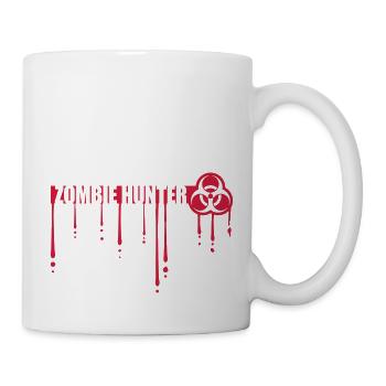 zombie hunter Halloween quote - Mug - white - Right