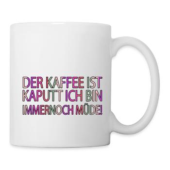 büro bürohumor weihnachten kaffeetrinker - Tasse - Weiß - Rechts