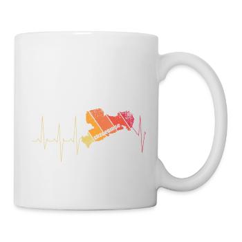 Erzgebirge Liebe Heimat Wandern Pulsschlag - Tasse - Weiß - Rechts