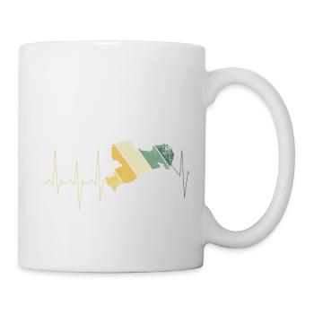 Sachsen Liebe Heimat Wandern Pulsschlag - Tasse - Weiß - Rechts