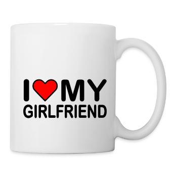 I love my girlfriend - Mug blanc - blanc - Droite