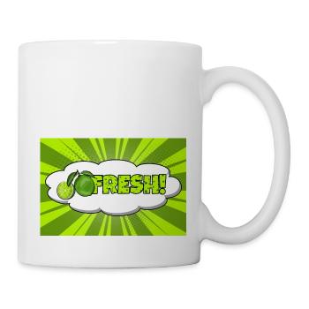 Fresh Comic Style Bubble Graffiti Lettering - Mug - white - Right