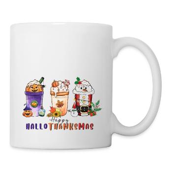 Happy Hallothanksmas - Mug - white - Right
