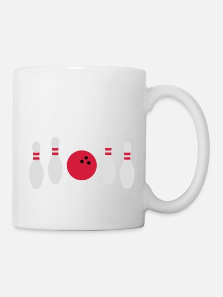 Entre les deux ne pas frapper le bowling - Mug blanc - blanc