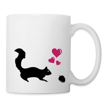 Eichhörnchen Love - Tasse - Weiß - Rechts