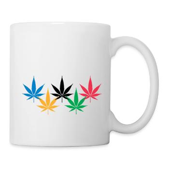 Hemp leaf - Mug - white - Right