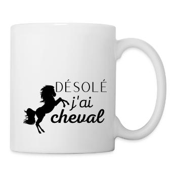 Cheval - Mug blanc - blanc - Droite