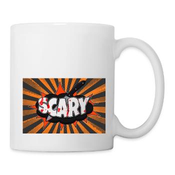 Gruselige Halloween Comic Stil Graffiti - Tasse - Weiß - Rechts