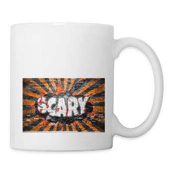 Scary Halloween Comic Stil Graffiti Schriftzug auf - Tasse - Weiß - Rechts