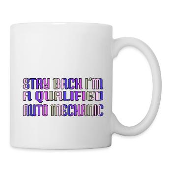 Baseball hoodie voiture anniversaire drôle mécanicien diesel - Mug blanc - blanc - Droite