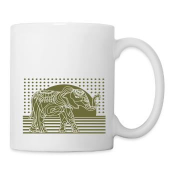 Éléphant - Mug blanc - blanc - Droite