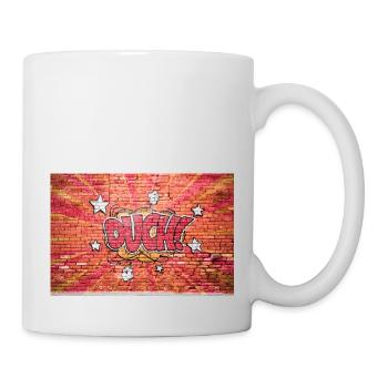 Au! Comic Style Bubble Graffiti Schriftzug - Tasse - Weiß - Rechts