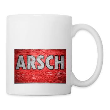 Ass Brick Wall Graffiti - Mug - white - Right