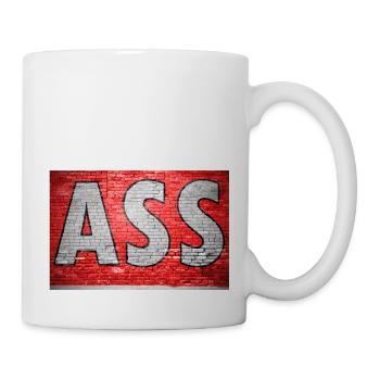 Lettrage Ass (en allemand Arsch) disant Graffiti - Mug blanc - blanc - Droite