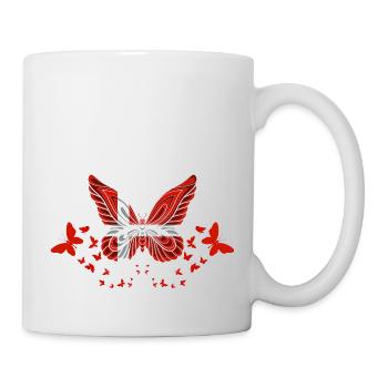 Denmark Danish Denmark Flag Butterflies - Mug - white - Right