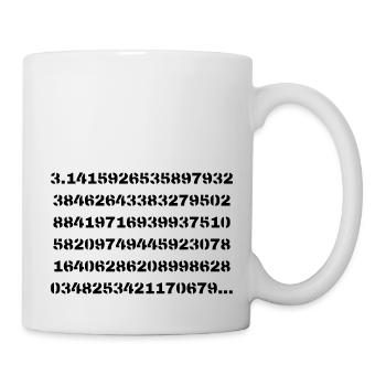 Pi - Tasse - Weiß - Rechts