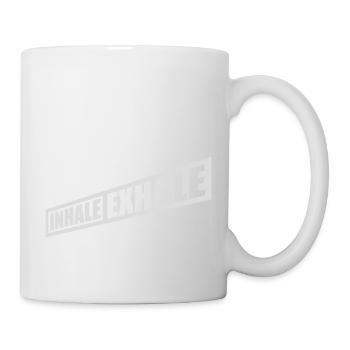 inhale exhale yoga Zitat - Tasse - Weiß - Rechts