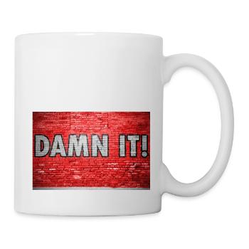 Damn It Brick Wall Graffiti - Mug - white - Right