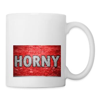 Horny Brick Wall Graffiti - Mug - white - Right