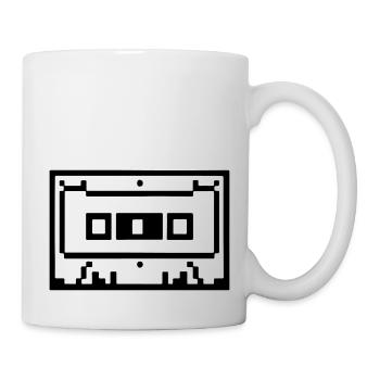 Cassette Idée cadeau rétro pixélisée - Mug blanc - blanc - Droite