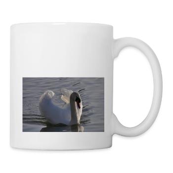Schwan Poster - Tasse - Weiß - Rechts