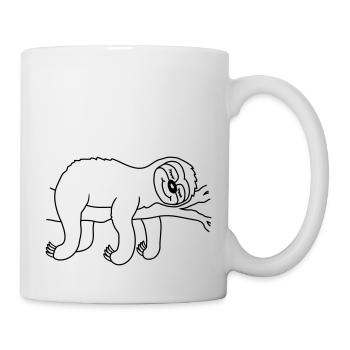Sommeil paresseux fatigué détendu - Mug blanc - blanc - Droite